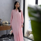 Solid 2PC Dress - SP-05 Powder Pink | Georgette Solids | Silayi Pret
