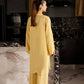 Embroidered Solid 2PC Dress - SP-04 Butter Yellow | Georgette Solids | Silayi Pret Regular