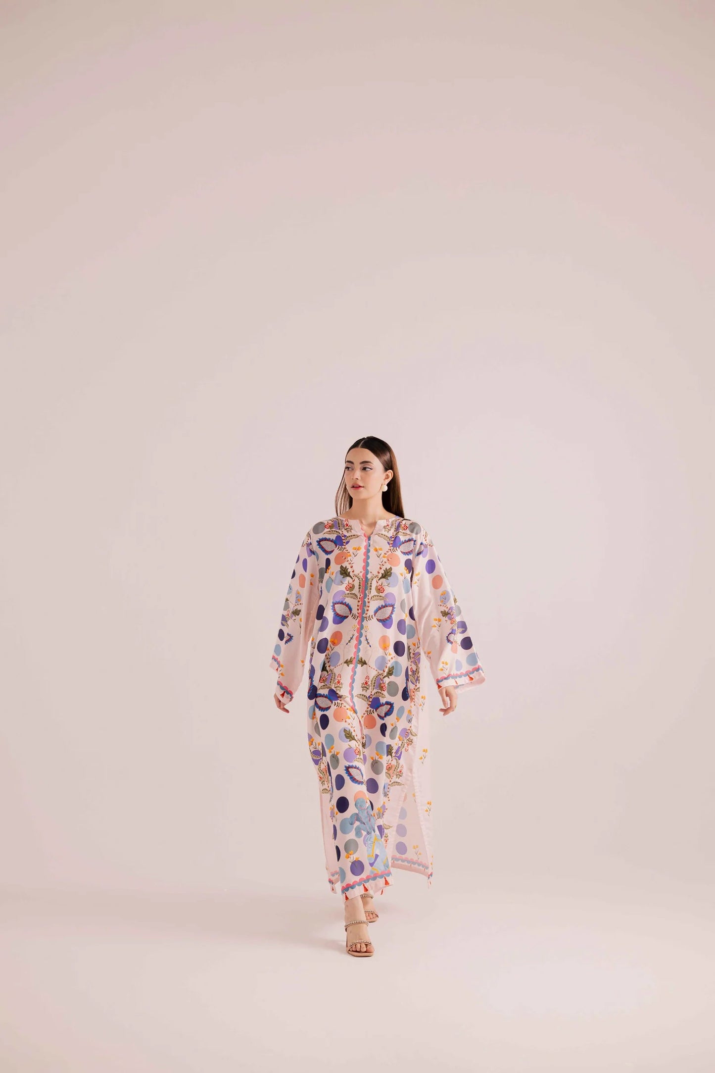 KF30 - Winter Printed Kaftaan | Winter Kaftaan | Silayi Pret