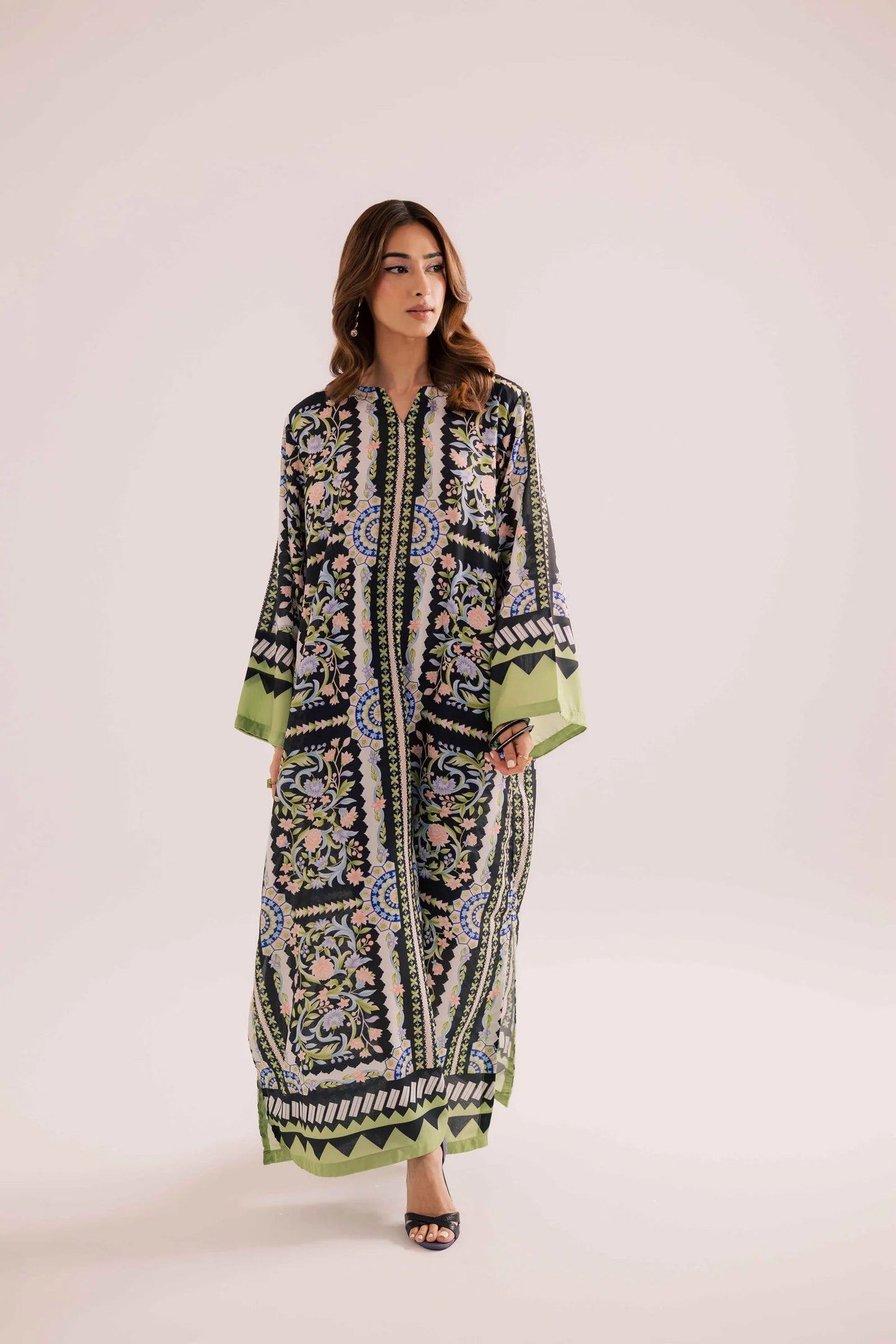 KF04 - Winter Printed Kaftaan | Winter Kaftaan | Silayi Pret