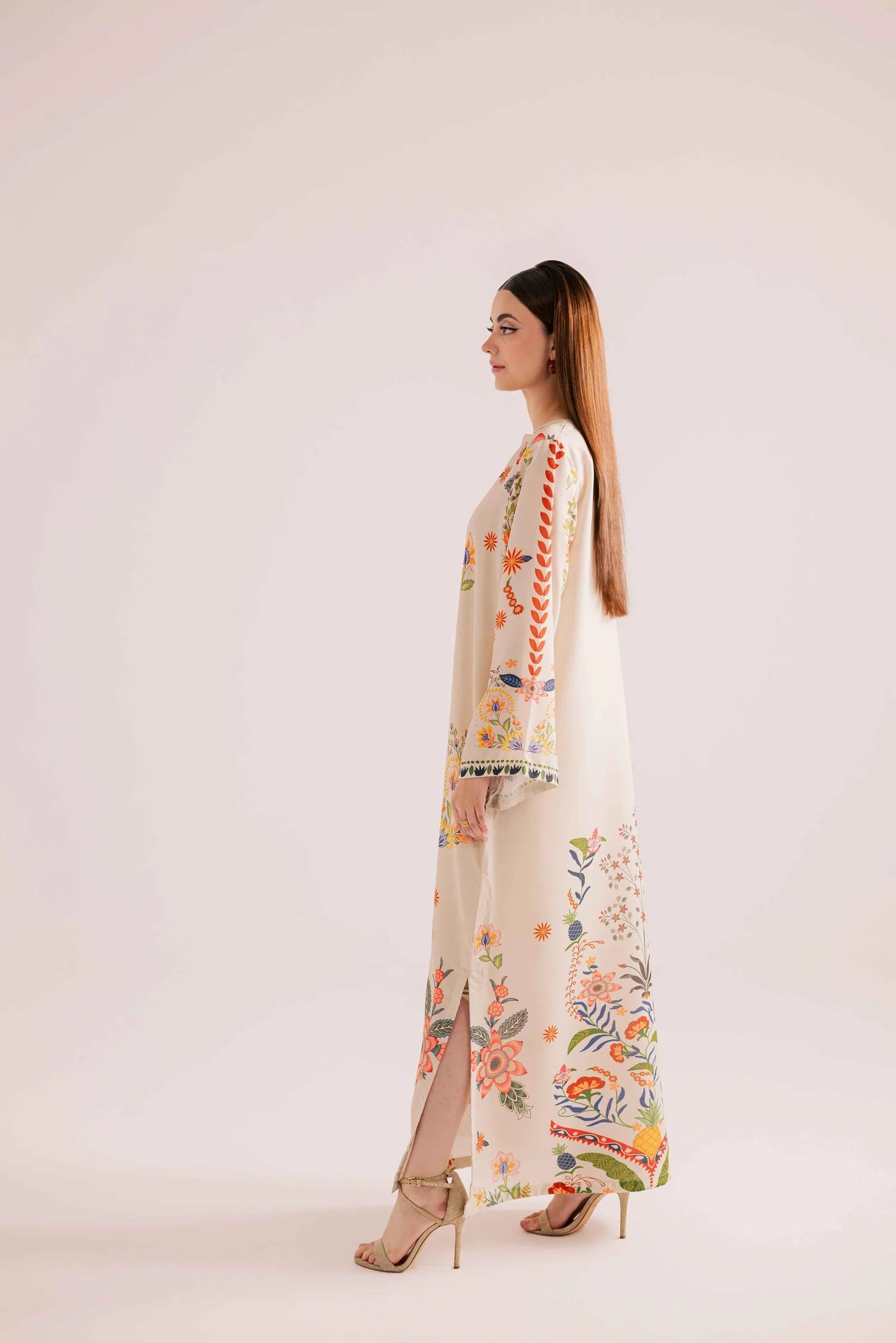 KF17 - Winter Printed Kaftaan | Winter Kaftaan | Silayi Pret
