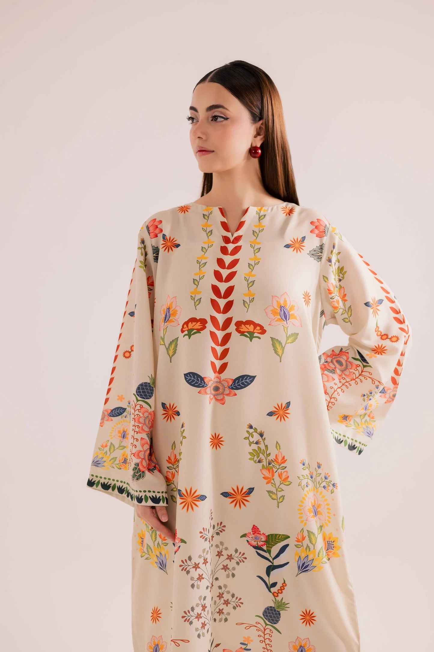 KF17 - Winter Printed Kaftaan | Winter Kaftaan | Silayi Pret
