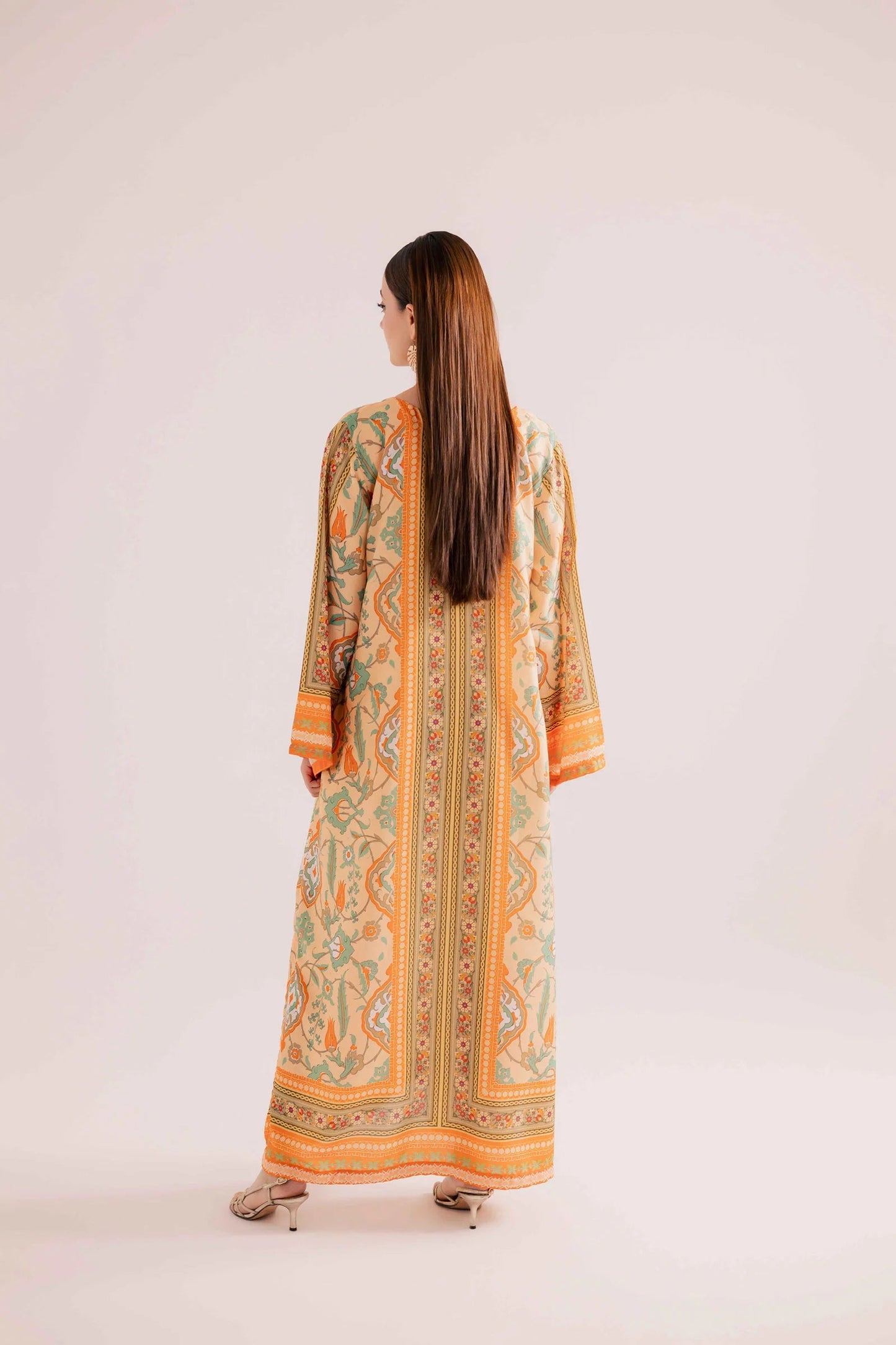 KF09 - Winter Printed Kaftaan | Winter Kaftaan | Silayi Pret