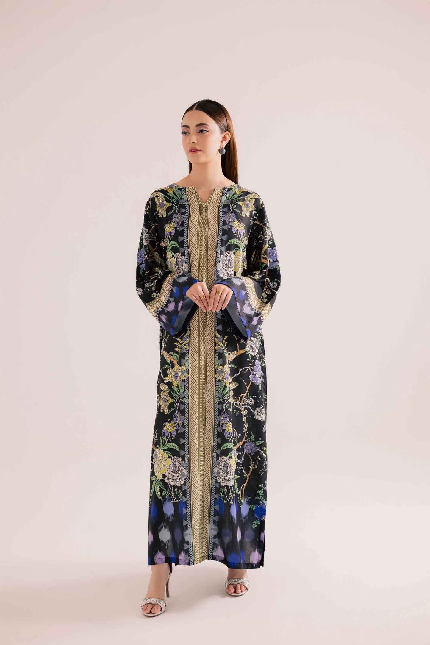 KF19 - Winter Printed Kaftaan | Winter Kaftaan | Silayi Pret