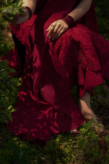 Zaib Summer Lawn Vol 2 '26 - Scarlet Luxury Embroidered Lawn SET (NEL-26616) EID UL Adha 2026