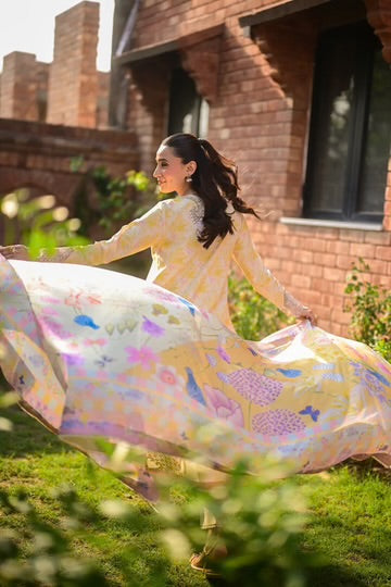 Zaib Summer Lawn Vol 2 '26 - Buttercup Garden Luxury Printed Embroidered Lawn SET (NEL-26620) - EID UL Adha 2026