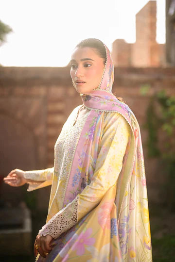 Zaib Summer Lawn Vol 2 '26 - Buttercup Garden Luxury Printed Embroidered Lawn SET (NEL-26620) - EID UL Adha 2026