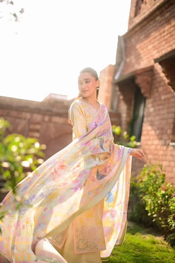 Zaib Summer Lawn Vol 2 '26 - Buttercup Garden Luxury Printed Embroidered Lawn SET (NEL-26620) - EID UL Adha 2026
