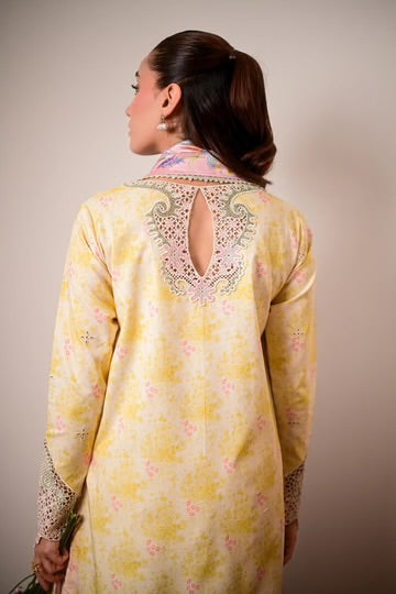 Zaib Summer Lawn Vol 2 '26 - Buttercup Garden Luxury Printed Embroidered Lawn SET (NEL-26620) - EID UL Adha 2026