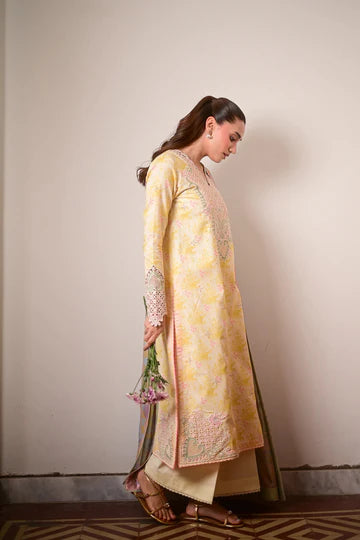 Zaib Summer Lawn Vol 2 '26 - Buttercup Garden Luxury Printed Embroidered Lawn SET (NEL-26620) - EID UL Adha 2026