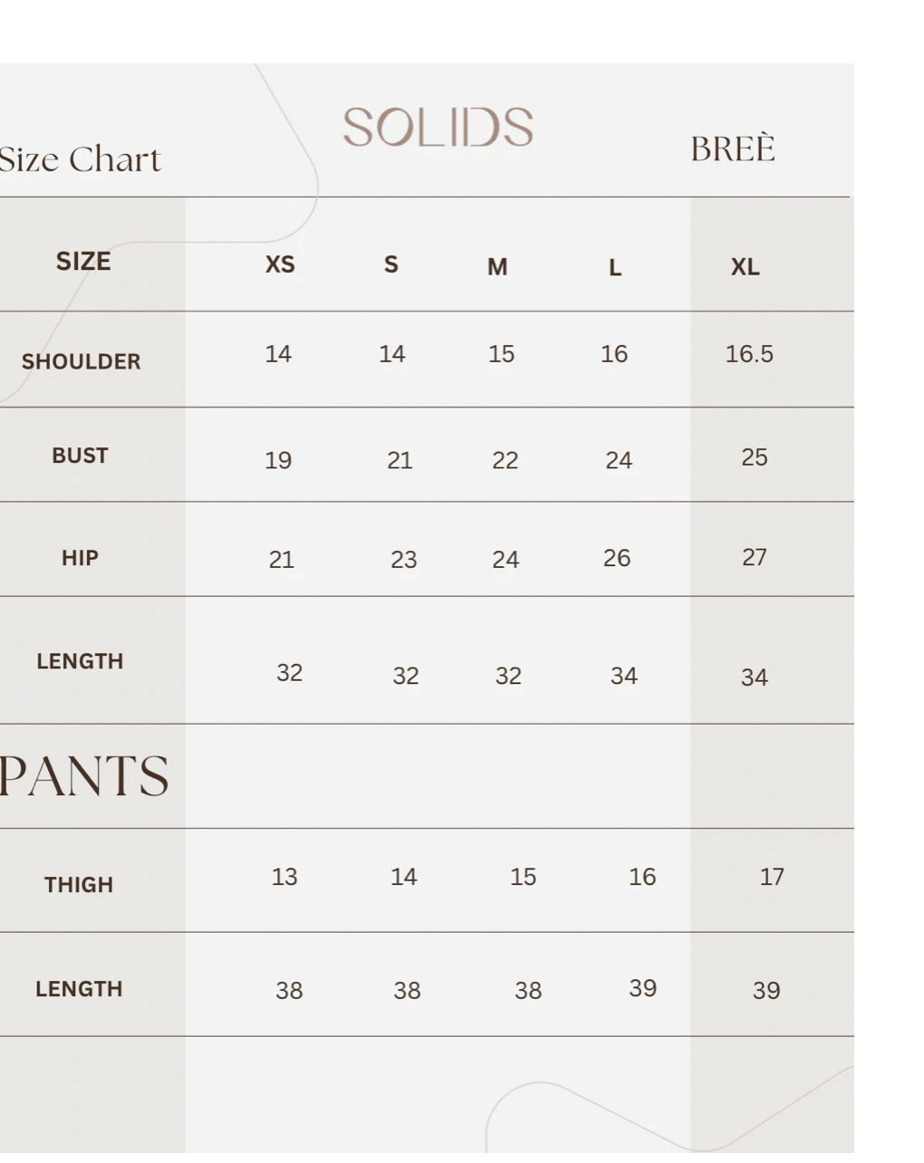 BREÈ | SOLIDS