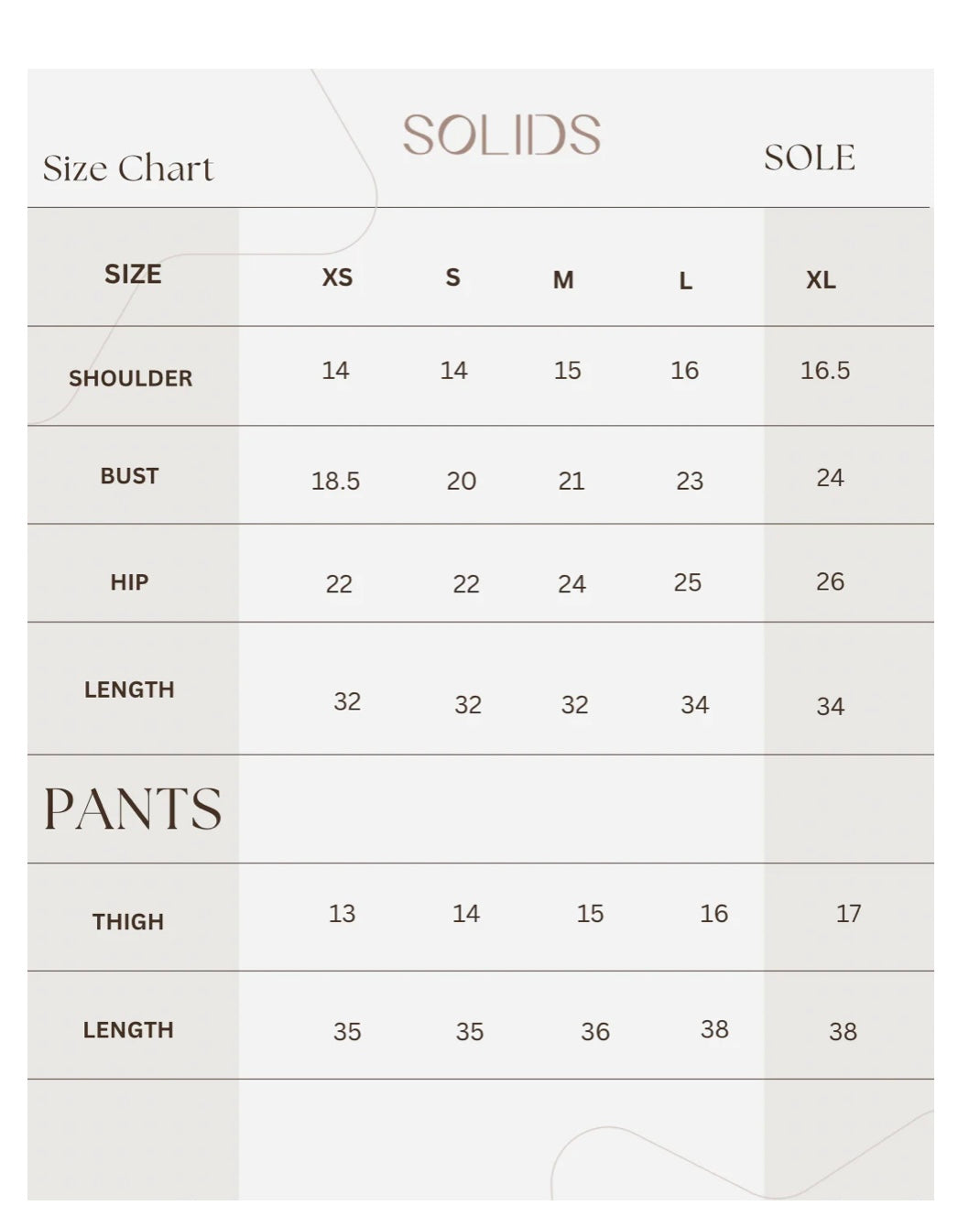 SOLE | SOLIDS