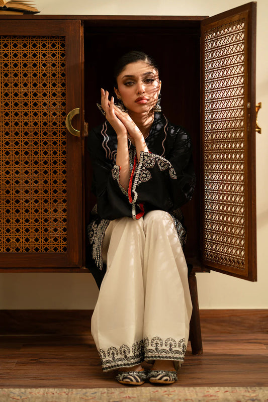 JET BLACK | E4386/103/902 | Rozana Collection Summer '26 - Drop 2 | Ethnc
