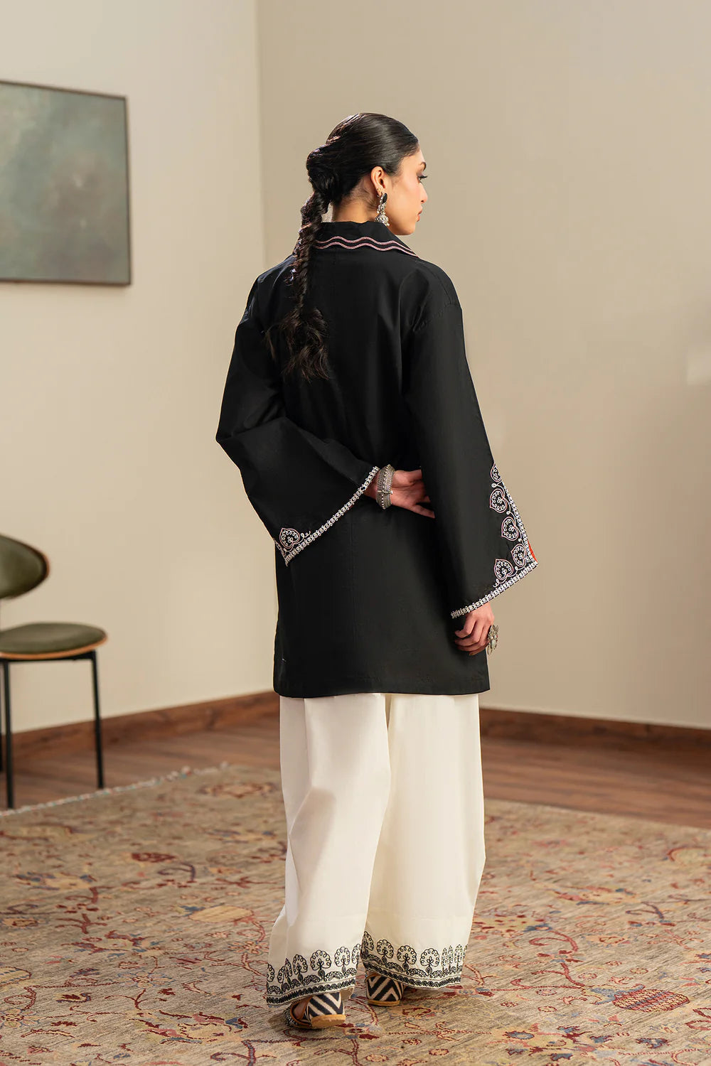 JET BLACK | E4386/103/902 | Rozana Collection Summer '26 - Drop 2 | Ethnc