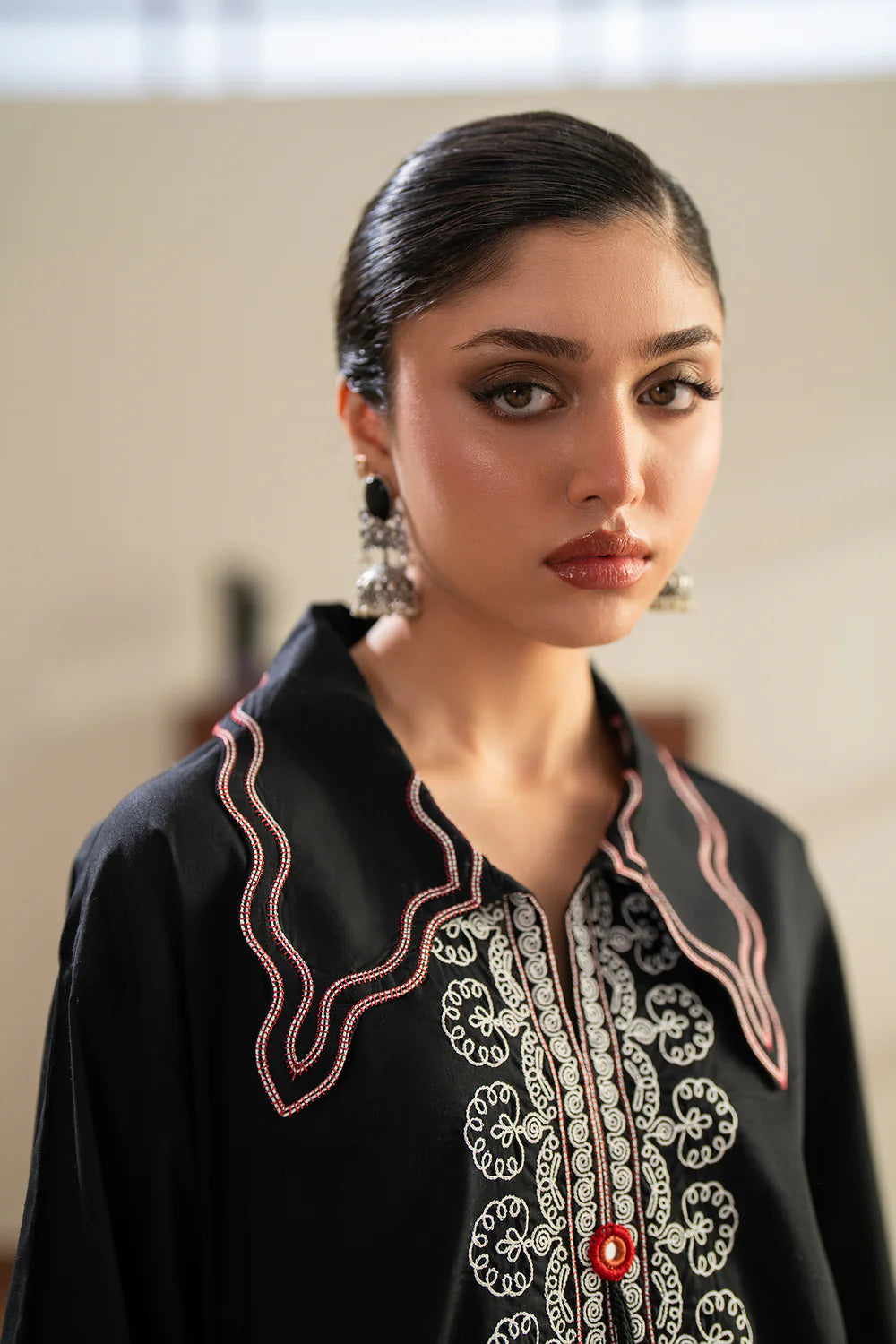 JET BLACK | E4386/103/902 | Rozana Collection Summer '26 - Drop 2 | Ethnc