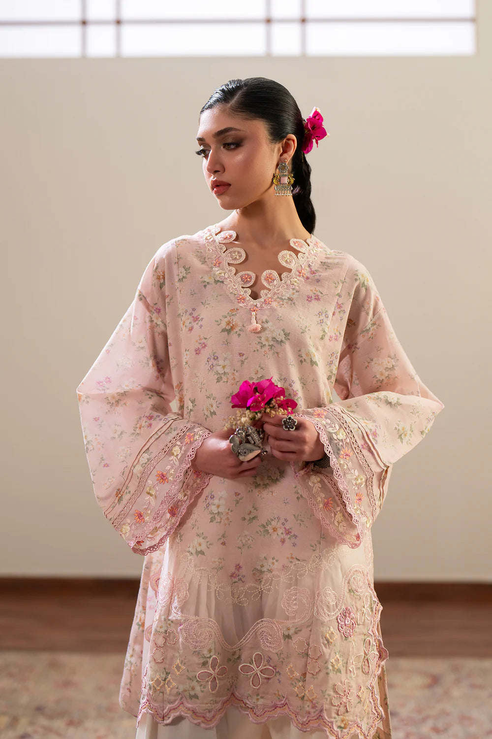 POWDER PINK | E4181/103/315 | Rozana Collection Summer '26 - Drop 2 | Ethnc