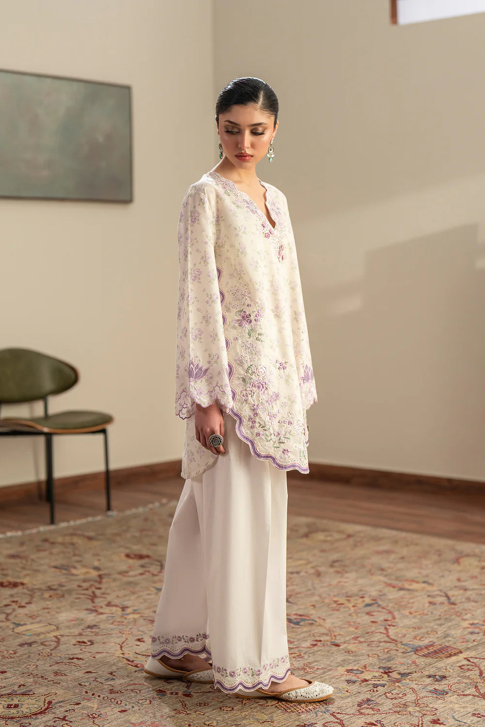 WHITE | E4422/103/001 | Rozana Collection Summer '26 - Drop 2 | Ethnc