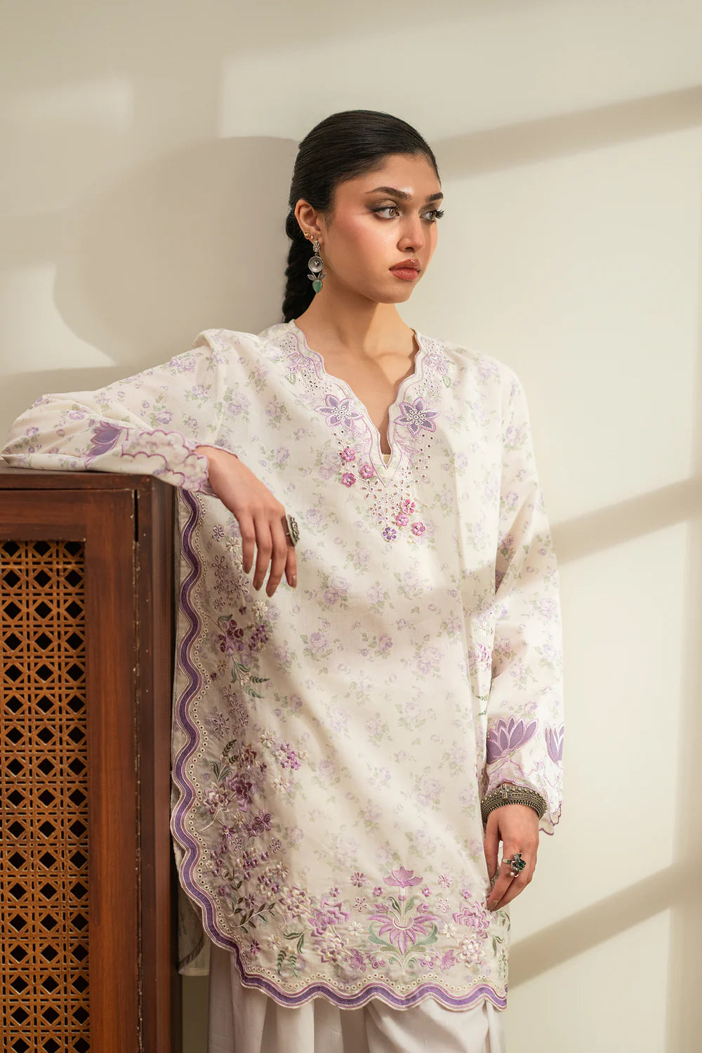 WHITE | E4422/103/001 | Rozana Collection Summer '26 - Drop 2 | Ethnc