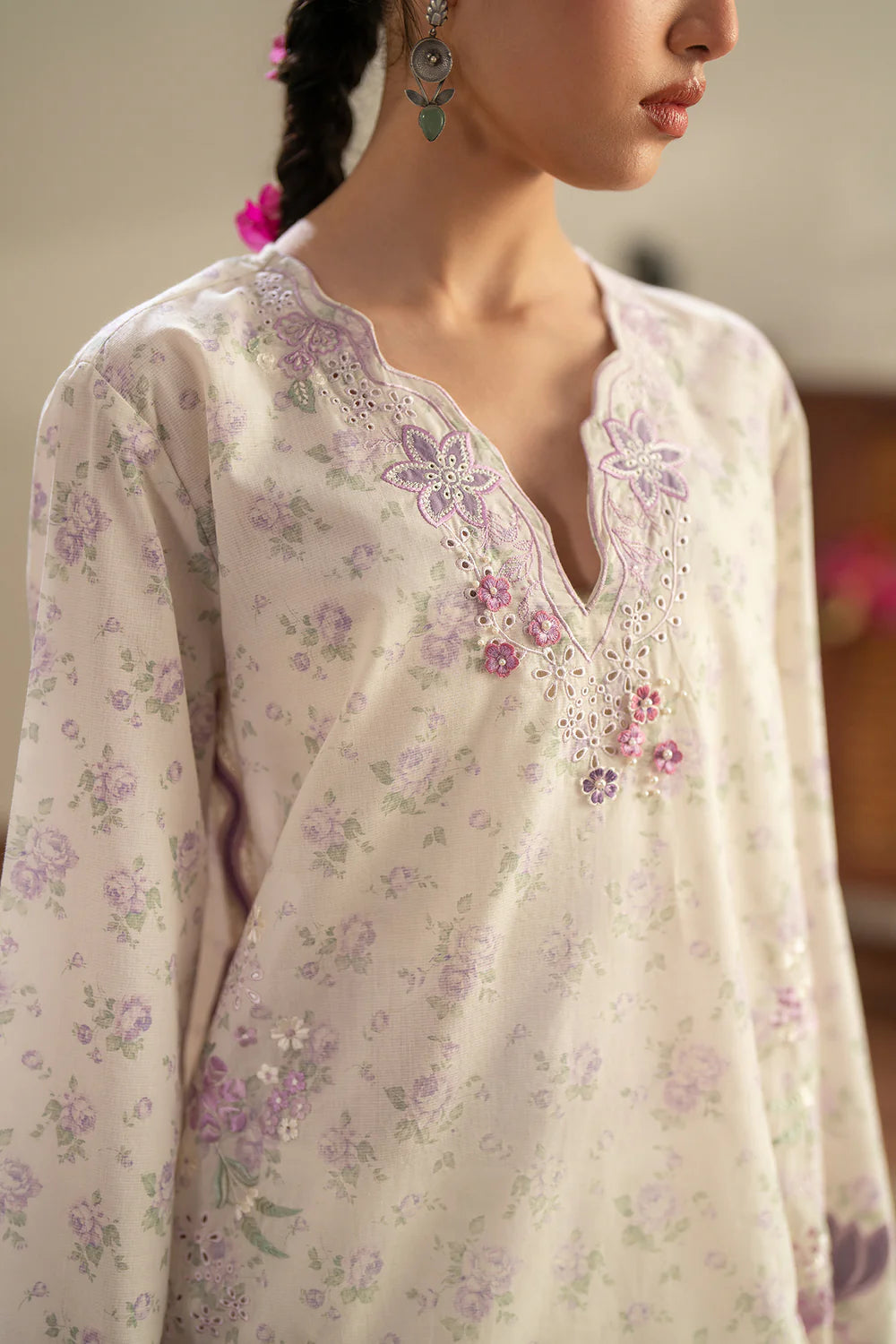 WHITE | E4422/103/001 | Rozana Collection Summer '26 - Drop 2 | Ethnc