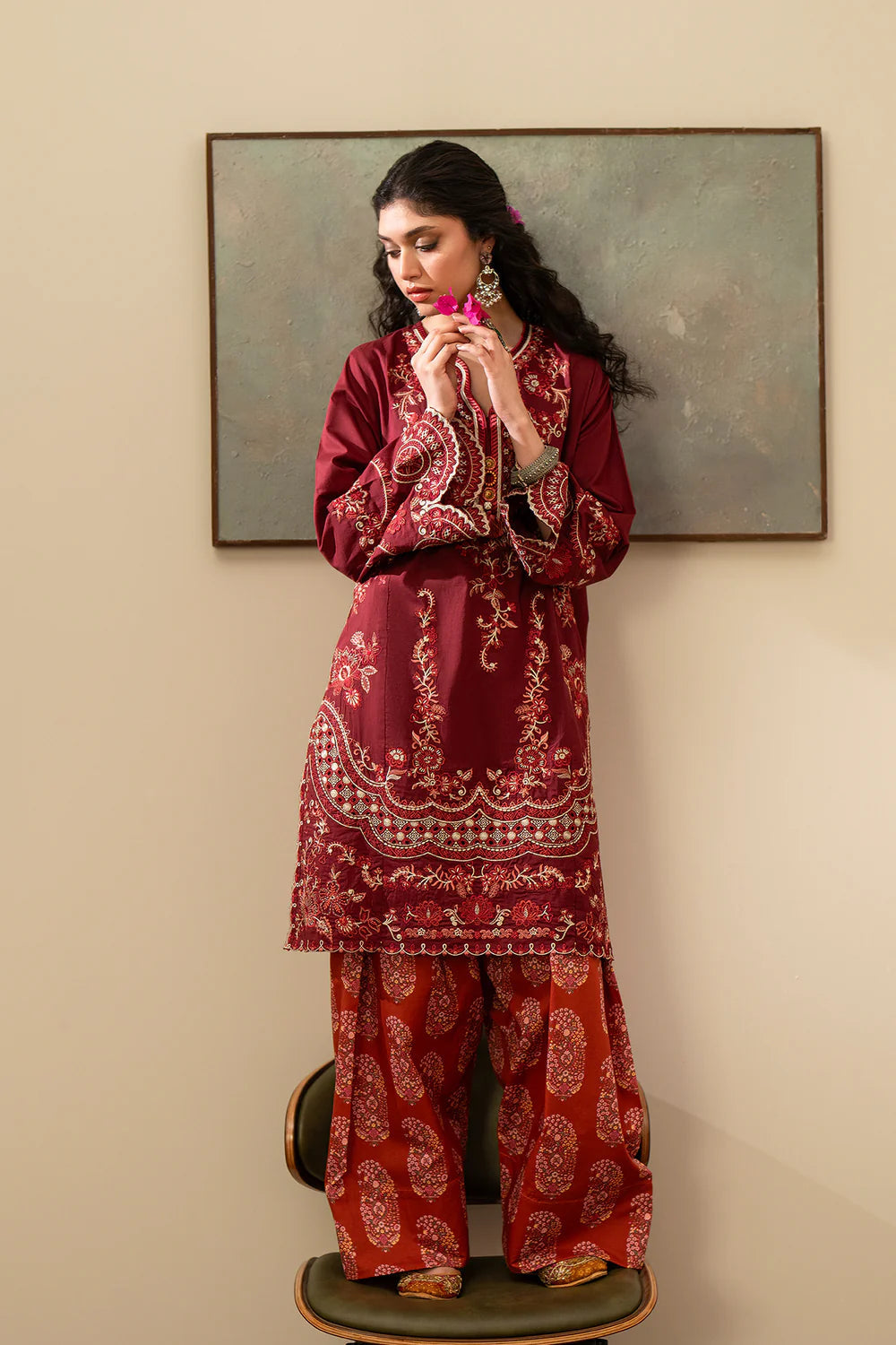 TERRACOTTA | E4356/103/303 | Rozana Collection Summer '26 - Drop 2 | Ethnc