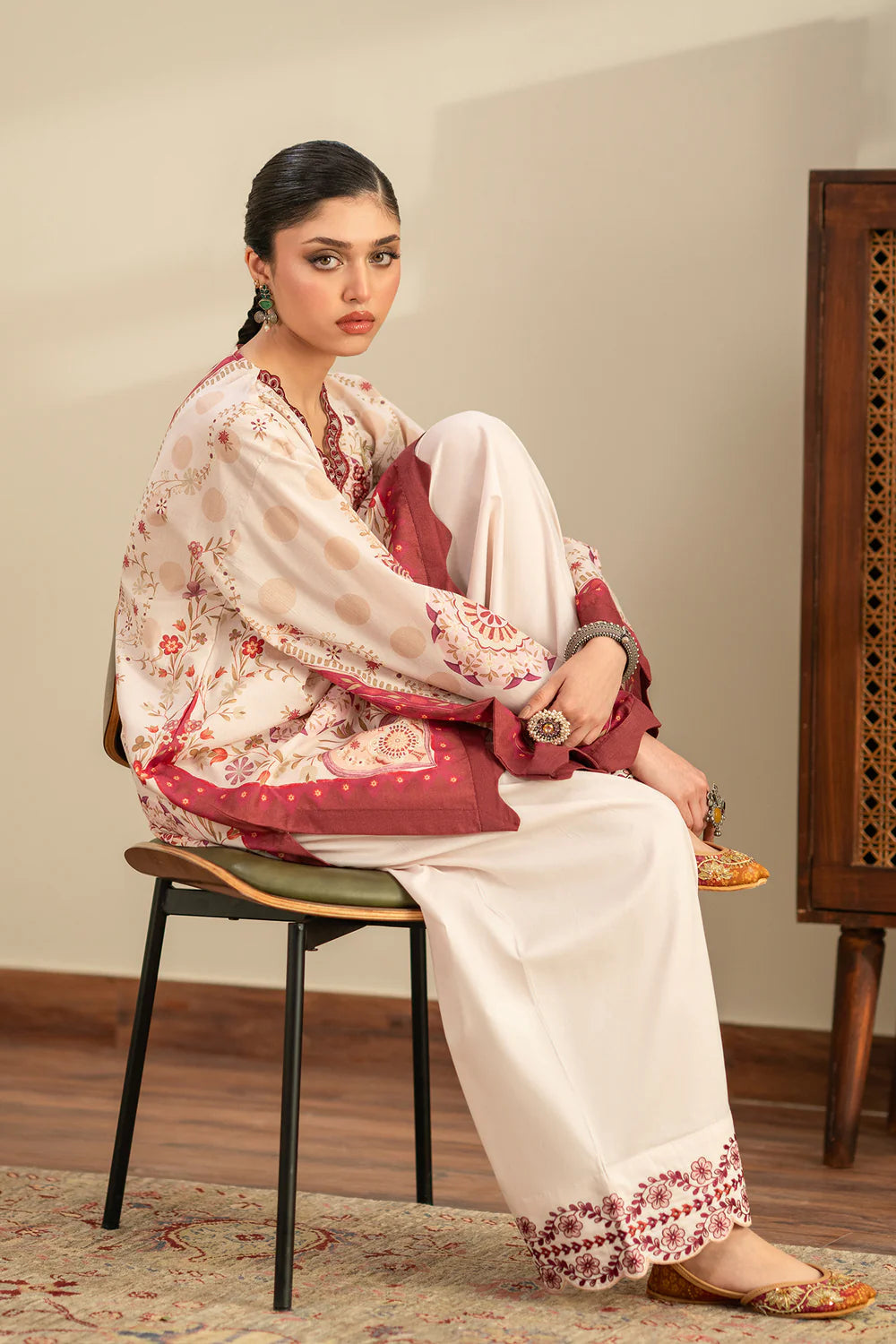 PALE CORAL | E4421/103/329 | Rozana Collection Summer '26 - Drop 2 | Ethnc