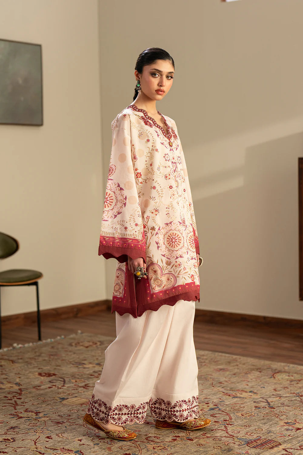 PALE CORAL | E4421/103/329 | Rozana Collection Summer '26 - Drop 2 | Ethnc