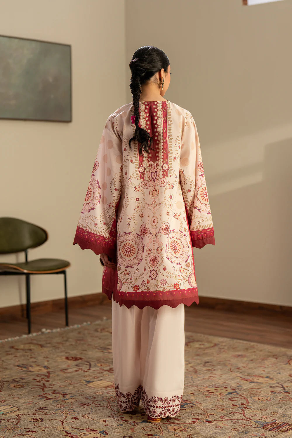 PALE CORAL | E4421/103/329 | Rozana Collection Summer '26 - Drop 2 | Ethnc