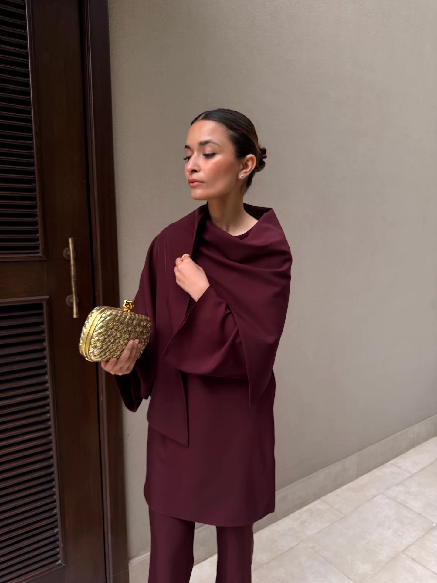 BURGUNDY DRAPE SET | Sak Atelier