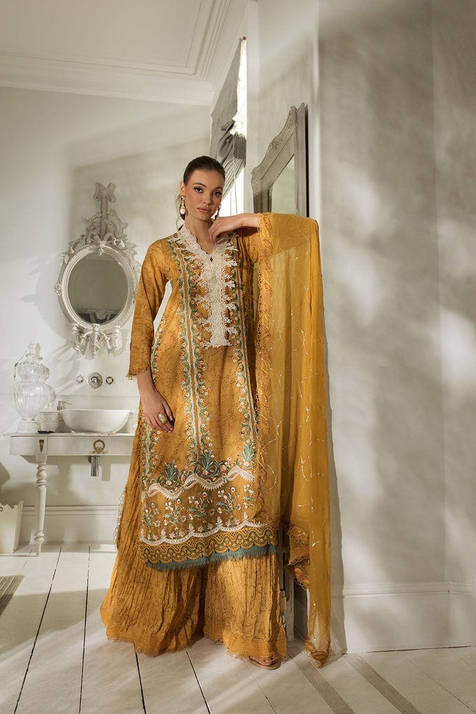Sobia Nazir Luxury Lawn 2024 | Yellow Suit-Set