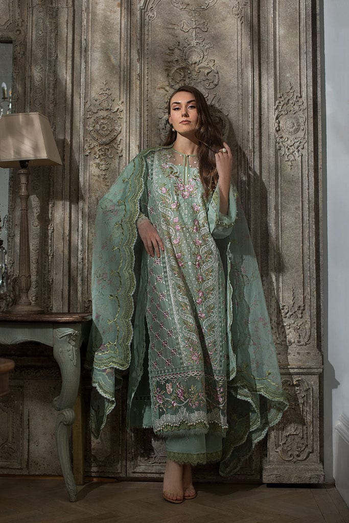 Sobia Nazir Luxury Lawn 2024 | Green Suit-Set