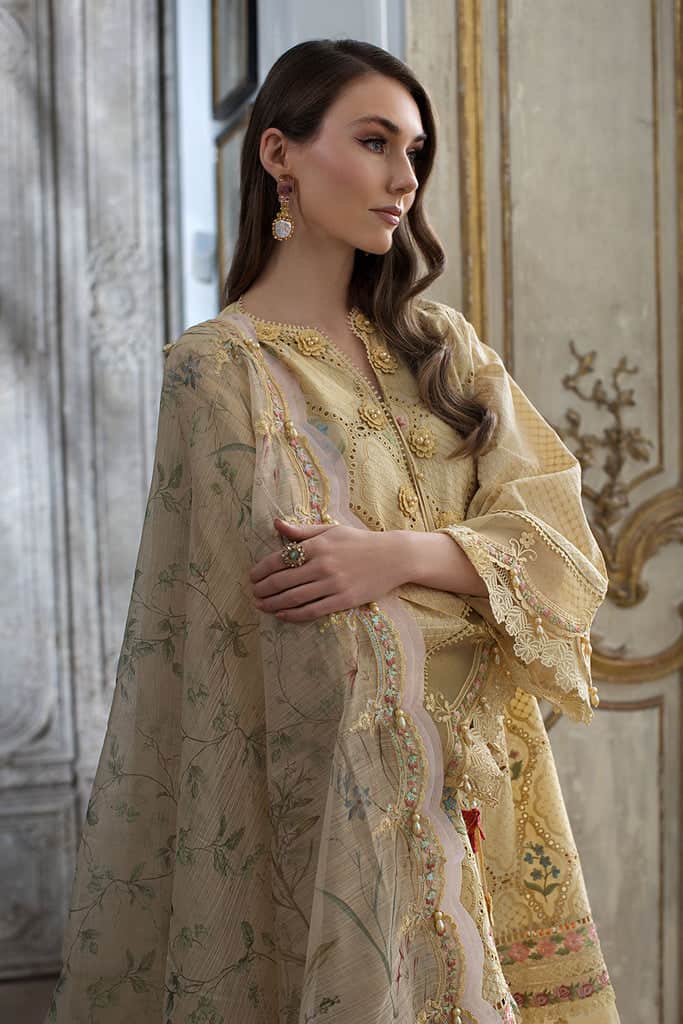 Sobia Nazir Luxury Lawn 2024 | Yellow Suit-Set