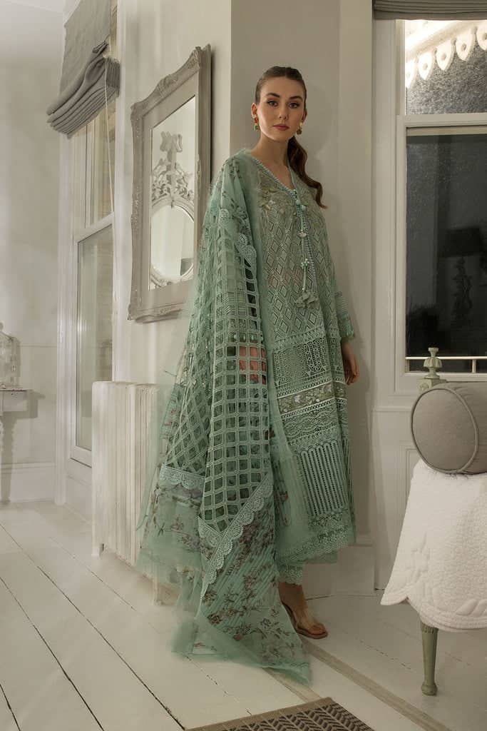 Sobia Nazir Luxury Lawn 2024 | Green Suit-Set
