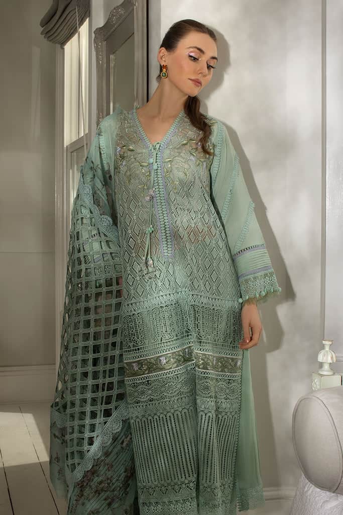 Sobia Nazir Luxury Lawn 2024 | Green Suit-Set
