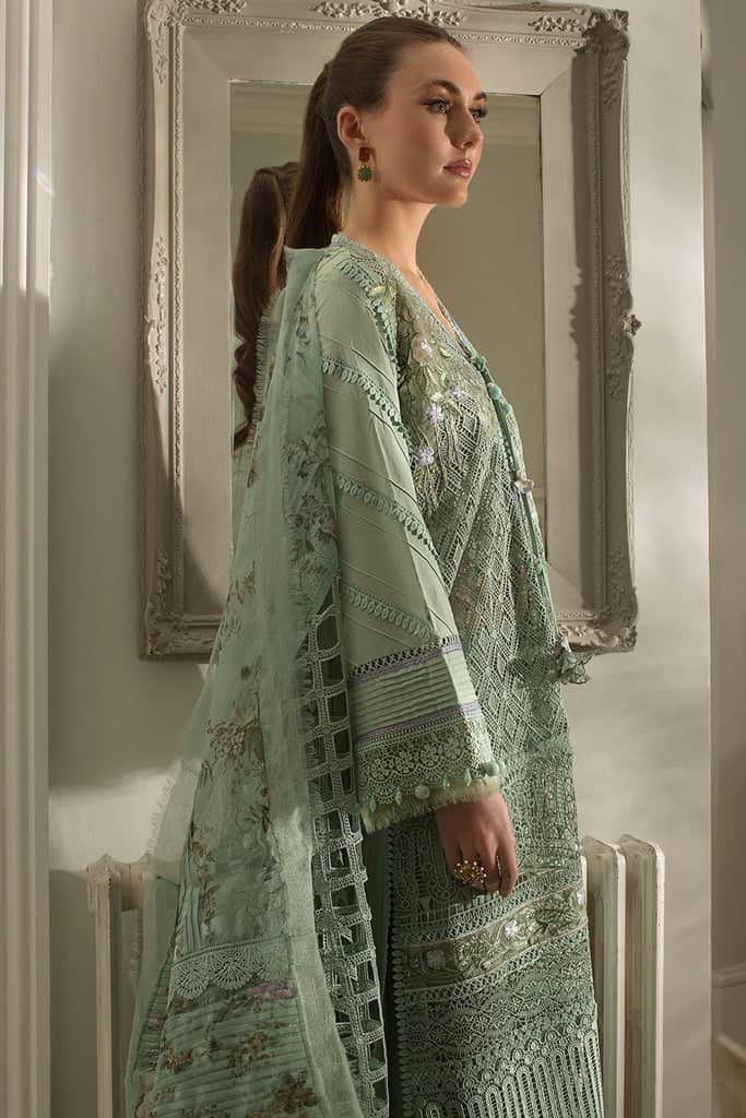 Sobia Nazir Luxury Lawn 2024 | Green Suit-Set
