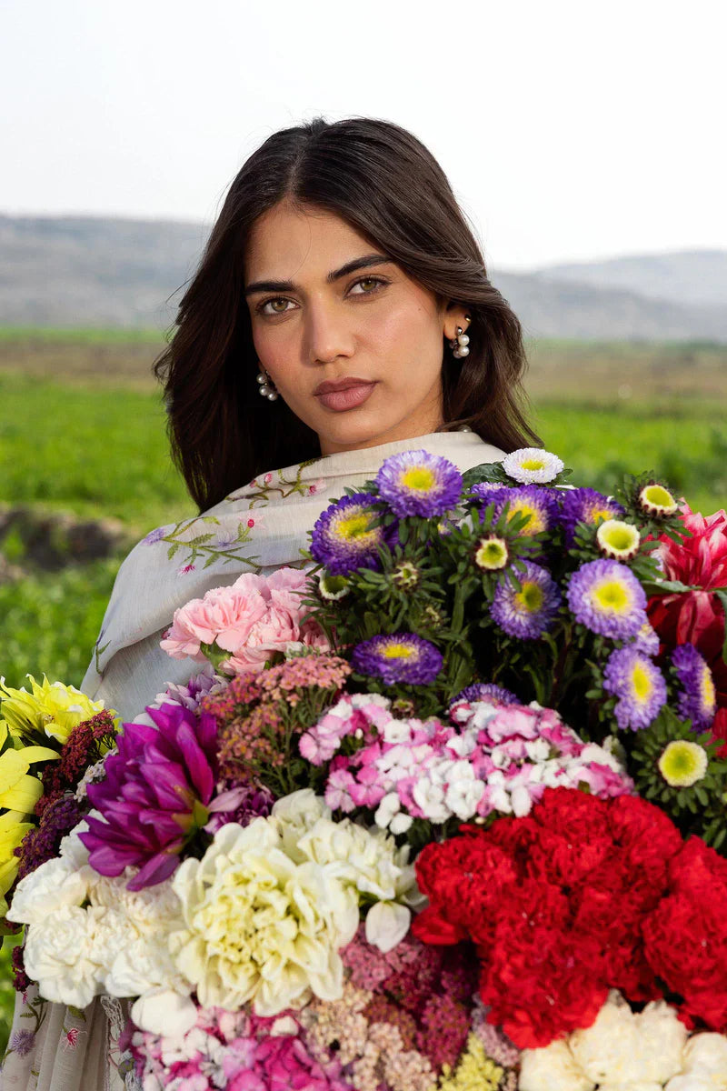 (L261-005-CV) | Unstitched Luxury Lawn '26 | SANA SAFINAZ