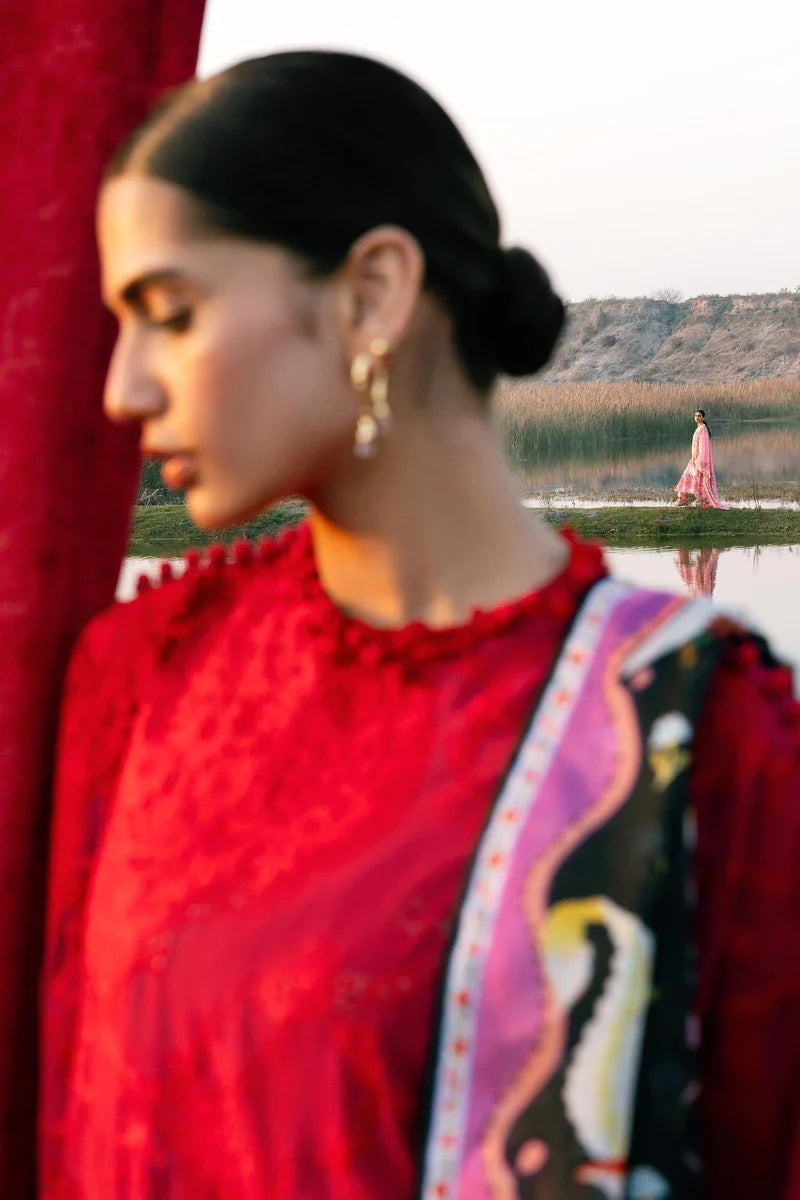 (L261-007-CL) | Unstitched Luxury Lawn '26 | SANA SAFINAZ