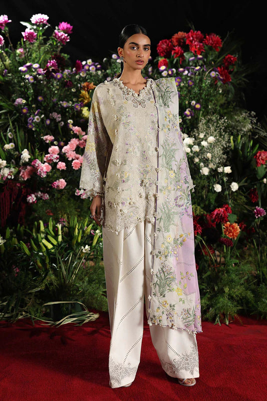 (L261-008-CL) | Unstitched Luxury Lawn '26 | SANA SAFINAZ