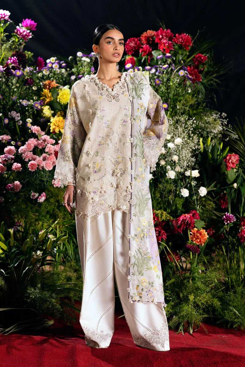 (L261-008-CL) | Unstitched Luxury Lawn '26 | SANA SAFINAZ