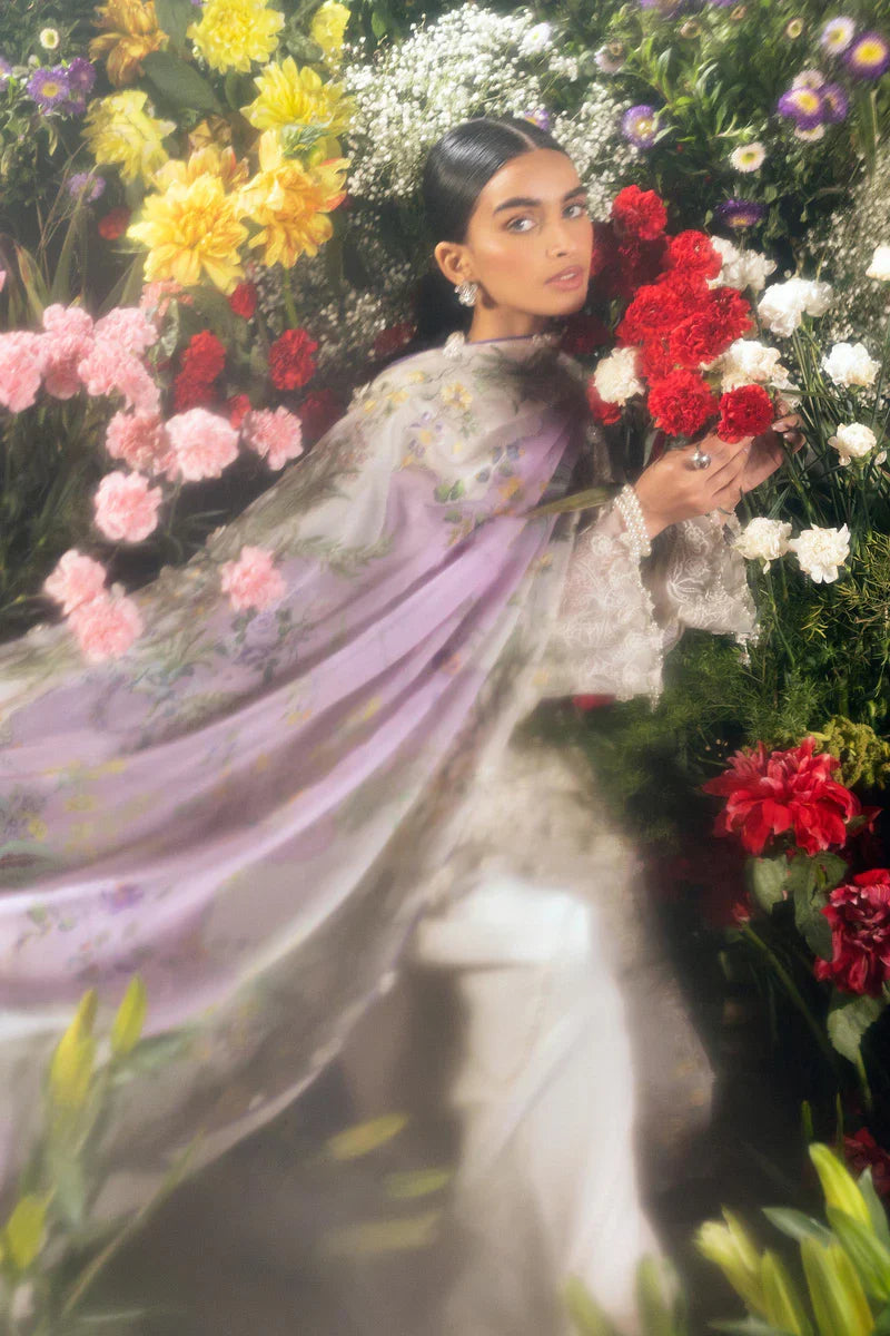 (L261-008-CL) | Unstitched Luxury Lawn '26 | SANA SAFINAZ