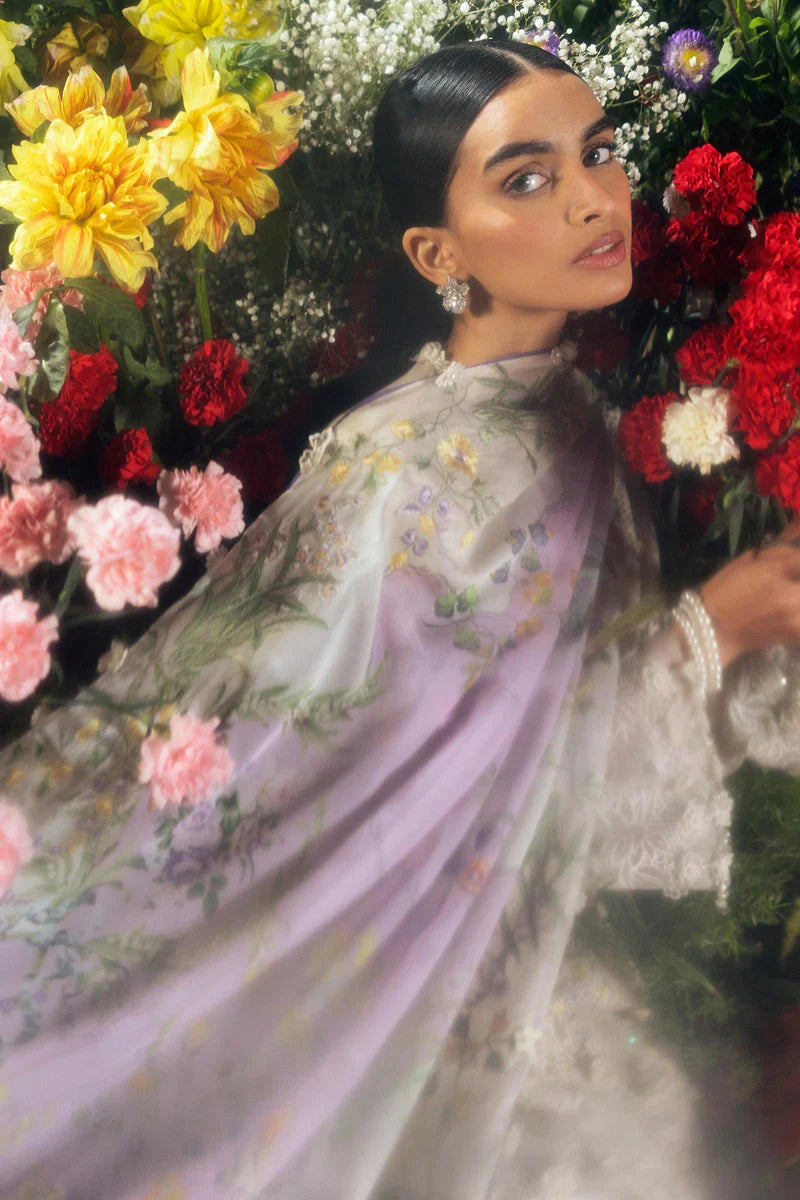 (L261-008-CL) | Unstitched Luxury Lawn '26 | SANA SAFINAZ