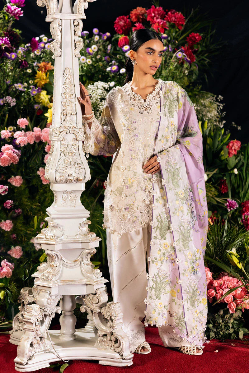 (L261-008-CL) | Unstitched Luxury Lawn '26 | SANA SAFINAZ