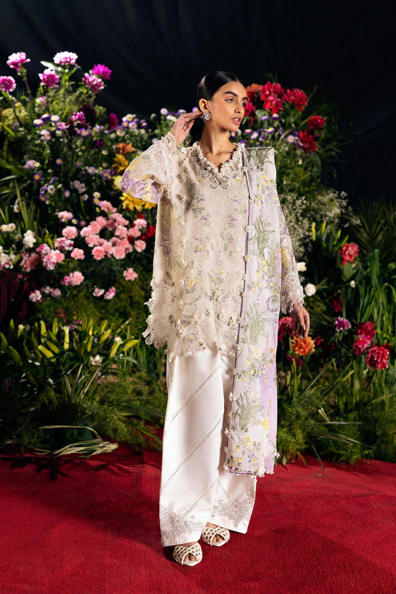 (L261-008-CL) | Unstitched Luxury Lawn '26 | SANA SAFINAZ