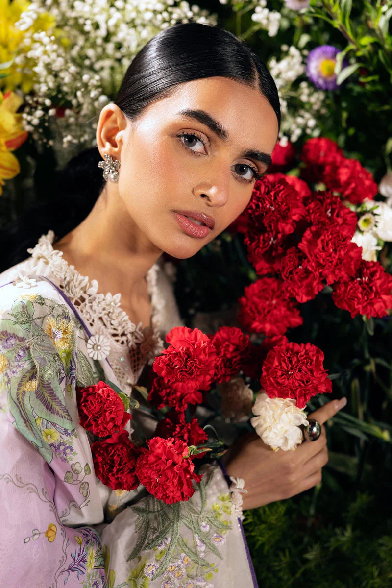 (L261-008-CL) | Unstitched Luxury Lawn '26 | SANA SAFINAZ