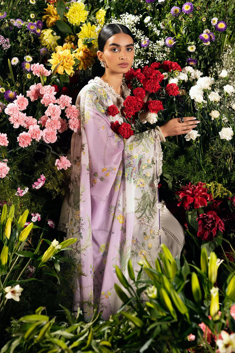 (L261-008-CL) | Unstitched Luxury Lawn '26 | SANA SAFINAZ