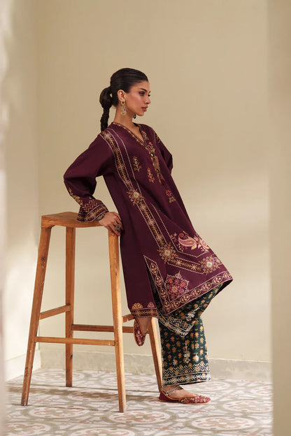 DEEP BURGUNDY | E4453/103/414 | Rozana Collection SS '26- Drop 7 | Ethnc