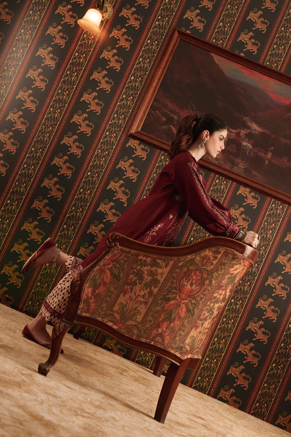 EMBROIDERED SUIT (E4930-103-414) Ethnc - Rozana Winter Drop III