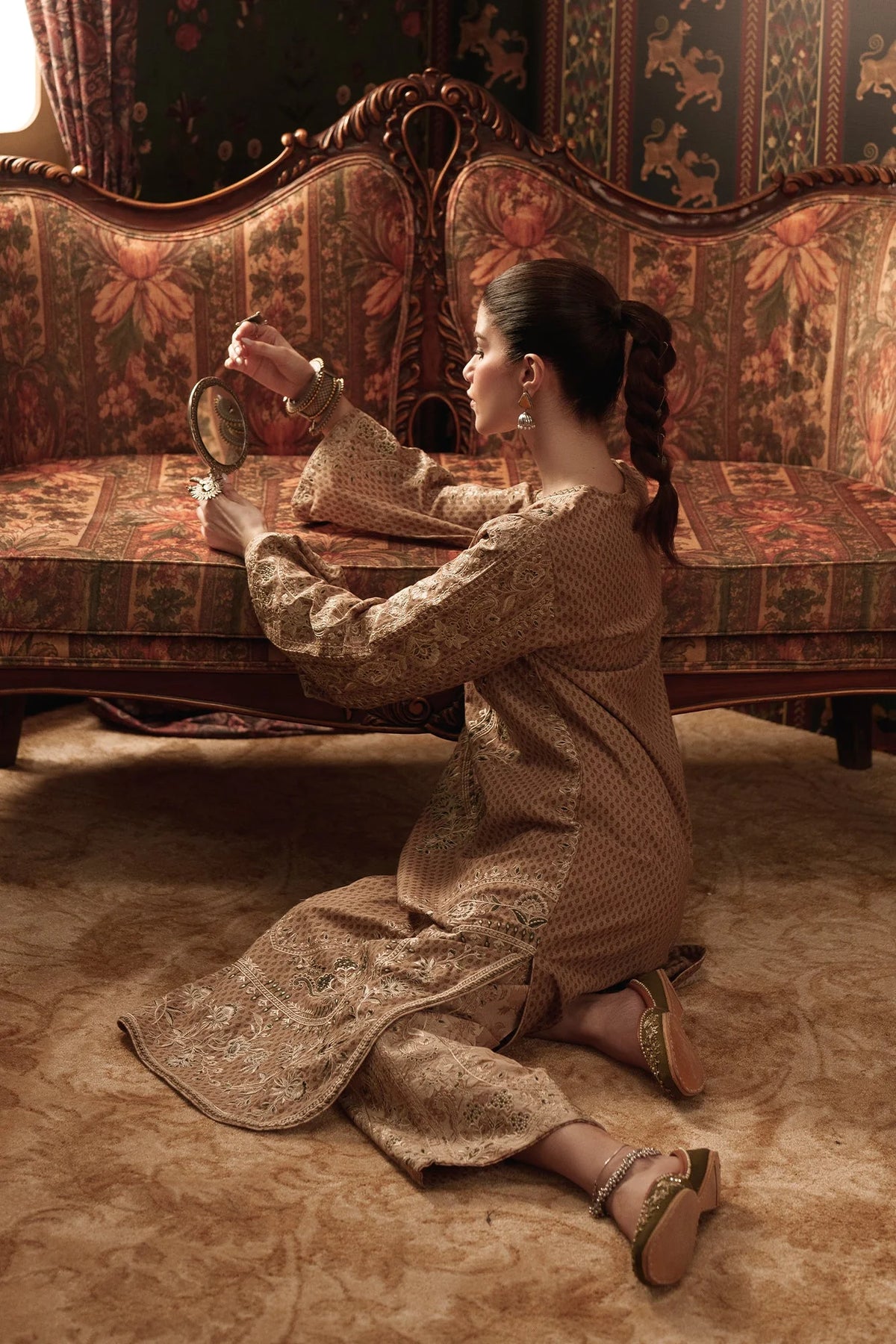 EMBROIDERED SUIT (E4925-103-808) Ethnc - Rozana Winter Drop III