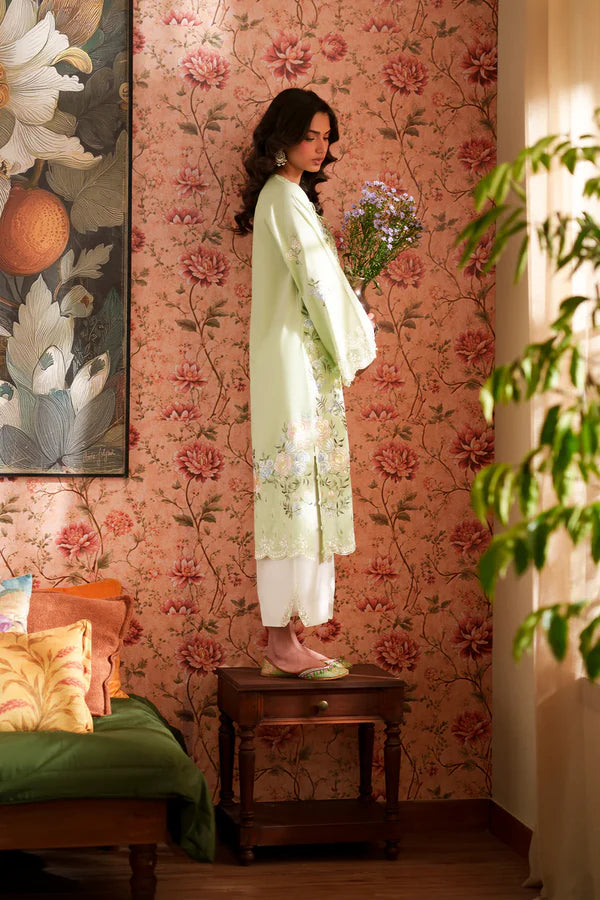 Ethnc Rozana Summer '26 - Embroidered Suit - Light Green | E4613/103/709