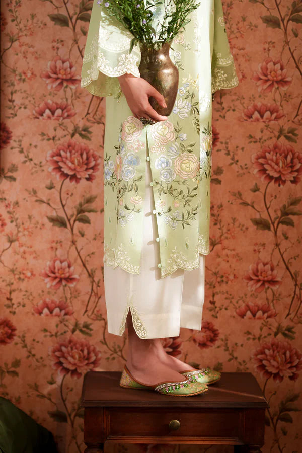 Ethnc Rozana Summer '26 - Embroidered Suit - Light Green | E4613/103/709