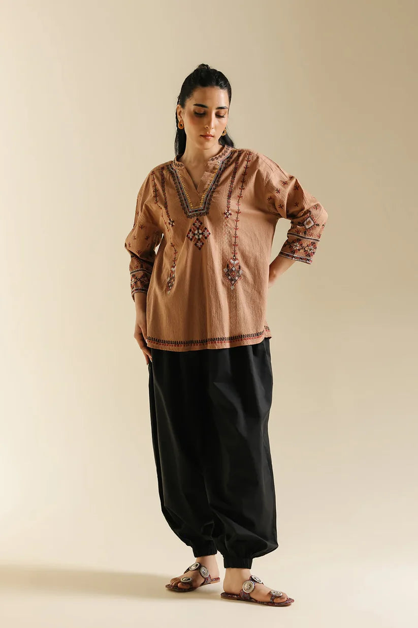 DARK BROWN | S4E0586/119/803 | Boho Look Book | Ethnc